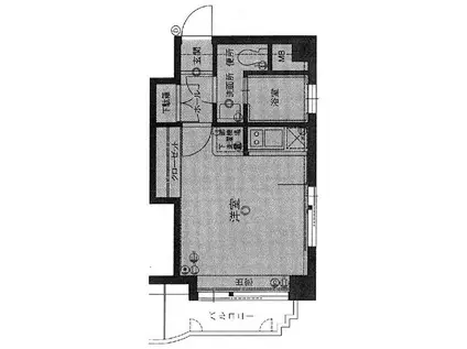 エステートモア高宮サンク(ワンルーム/5階)の間取り写真