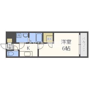 エスリード大阪城(1K/3階)の間取り写真