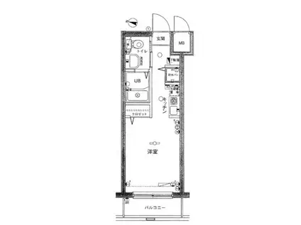 グリフィン横浜・ポートサイド(1K/11階)の間取り写真
