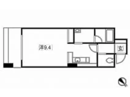 カサヴェルデ八丁堀(ワンルーム/5階)の間取り写真
