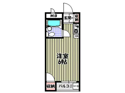 グラシアス堺(ワンルーム/3階)の間取り写真