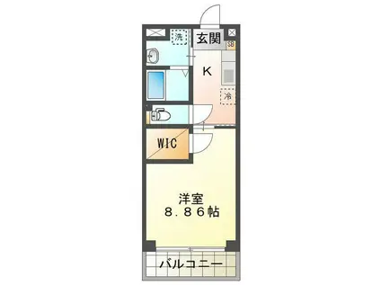 S-FORT三重大学前(1K/5階)の間取り写真