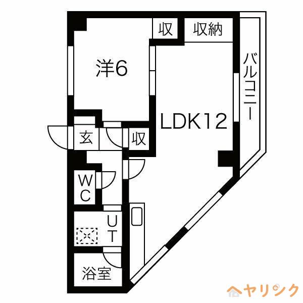 EISHO BUILDING(1LDK/3階)の間取り写真