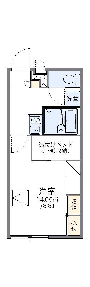 レオパレスジュネスIV(1K/1階)の間取り写真