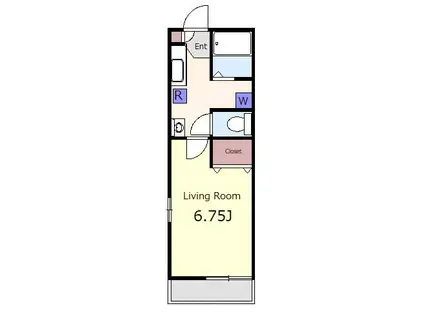ベルハイム(1K/1階)の間取り写真