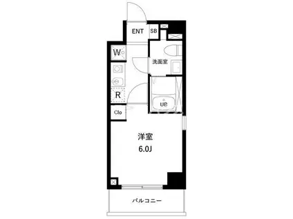 アーバンパーク妙典(1K/3階)の間取り写真