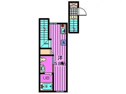 MINIMAL浦和美園(ワンルーム/2階)の間取り写真