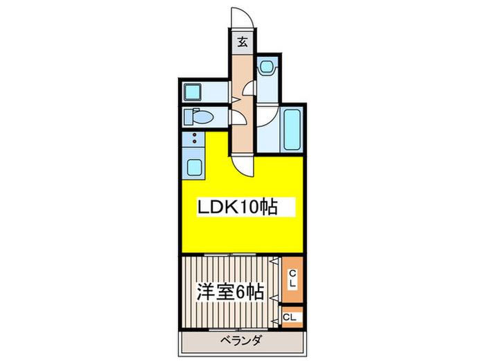 ゴールドヒルズ(1LDK/1階)の間取り写真