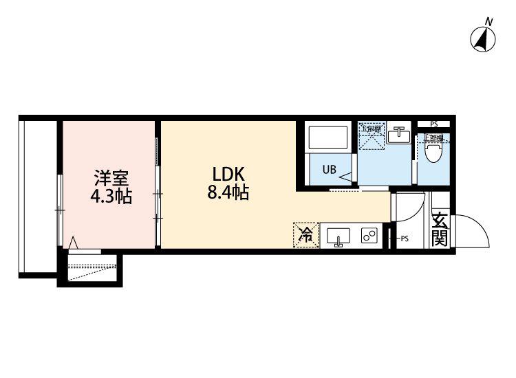 ROBOT HOME 金町(1LDK/2階)の間取り写真