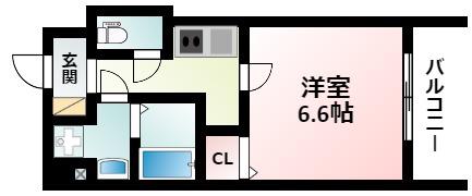 S-RESIDENCE新大阪RIDENTE(1K/3階)の間取り写真