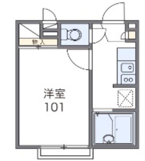 レオパレスWILL(1K/1階)の間取り写真