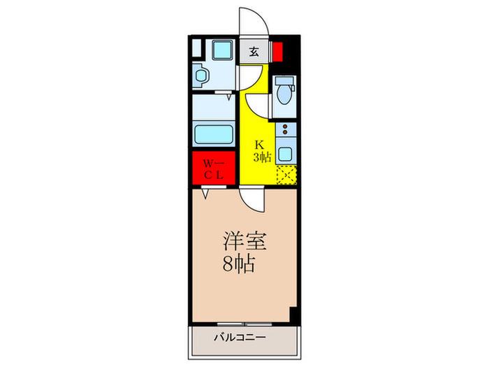SATSUMA363(1K/3階)の間取り写真
