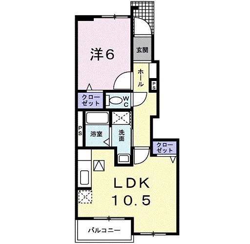 サンベリーズ(1LDK/1階)の間取り写真