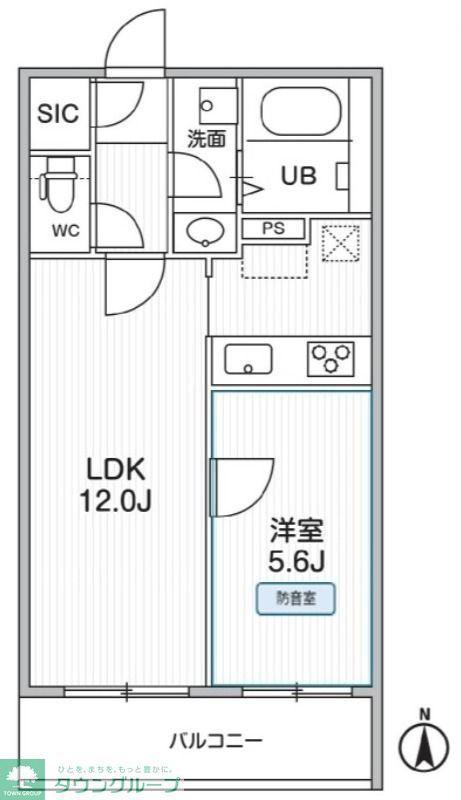THE PALMS MUSE 新江古田(1LDK/1階)の間取り写真