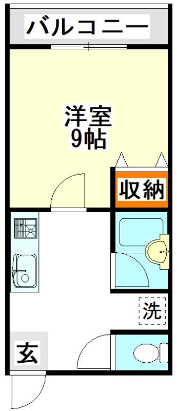 ステージサクセス(1K/1階)の間取り写真