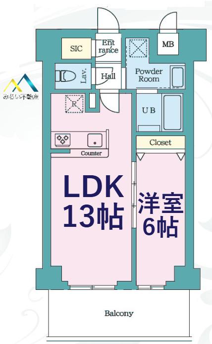 メジリス 新羽(1LDK/6階)の間取り写真