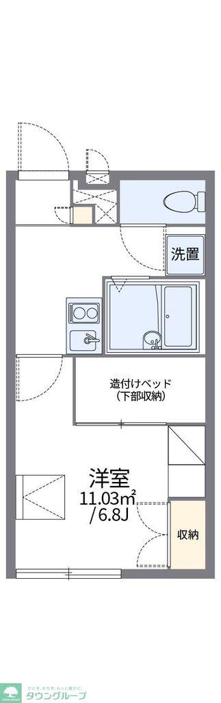 レオパレスオリーブリーフ(1K/2階)の間取り写真
