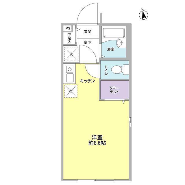 メゾンプルミエ136(ワンルーム/2階)の間取り写真