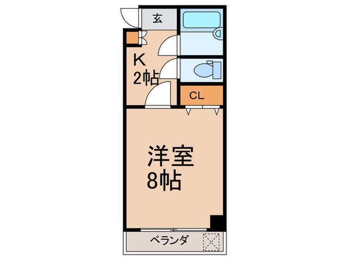 パルティール五条(1K/4階)の間取り写真