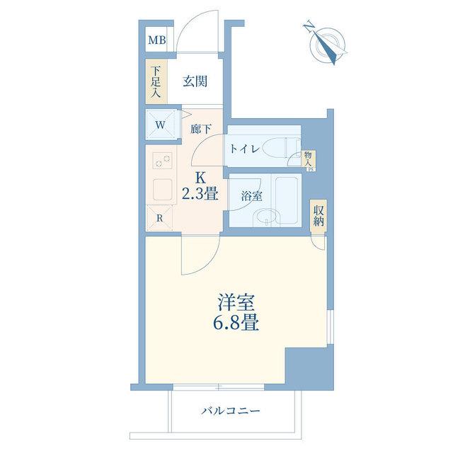 菱和パレス銀座八丁目(1K/7階)の間取り写真