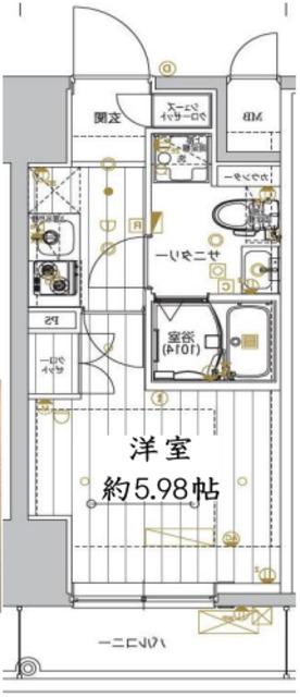 レガリス品川サウス(1K/7階)の間取り写真