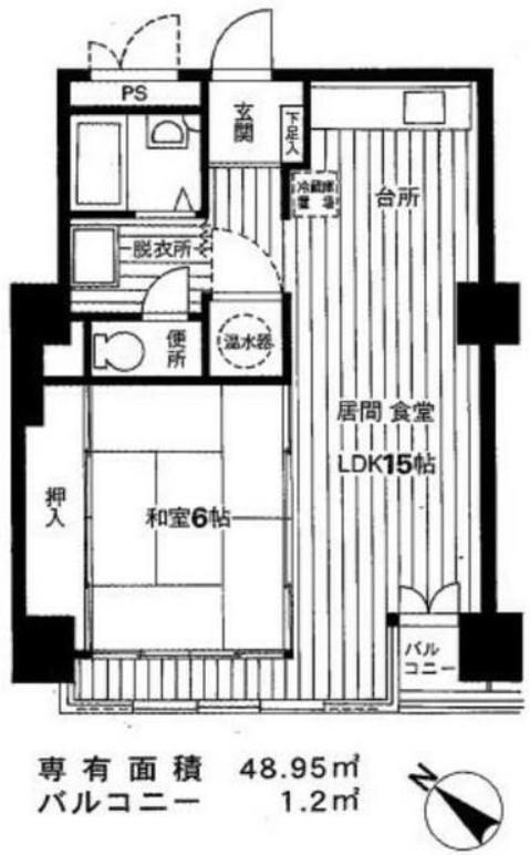 グランドメゾン片平(1LDK/8階)の間取り写真
