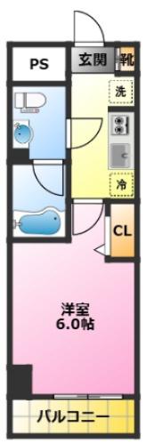 クレアティフ武蔵小杉(1K/1階)の間取り写真