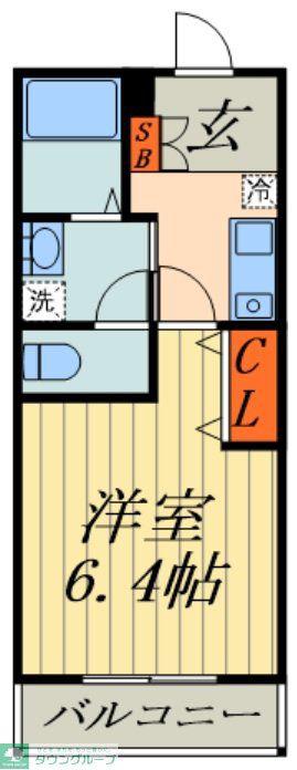 メゾン ボヌール(1K/2階)の間取り写真