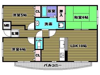サンコート千代田(3LDK/4階)の間取り写真