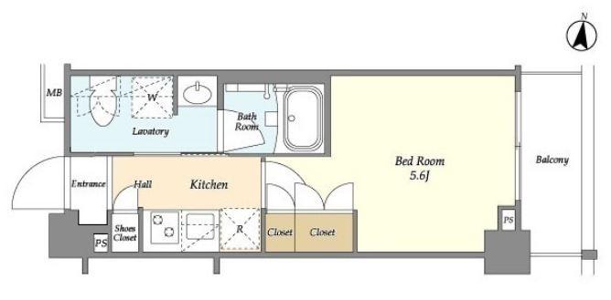 ARKMARK西小山(1K/3階)の間取り写真