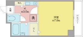 ロイヤルピジョン八田(1K/4階)の間取り写真