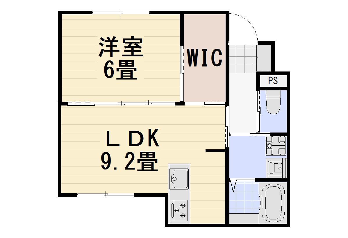 OCTO CASA OMACHIII(1LDK/1階)の間取り写真