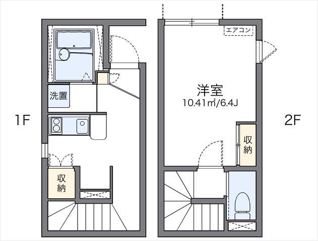 レオネクスト永田せいわ(1K/1階)の間取り写真