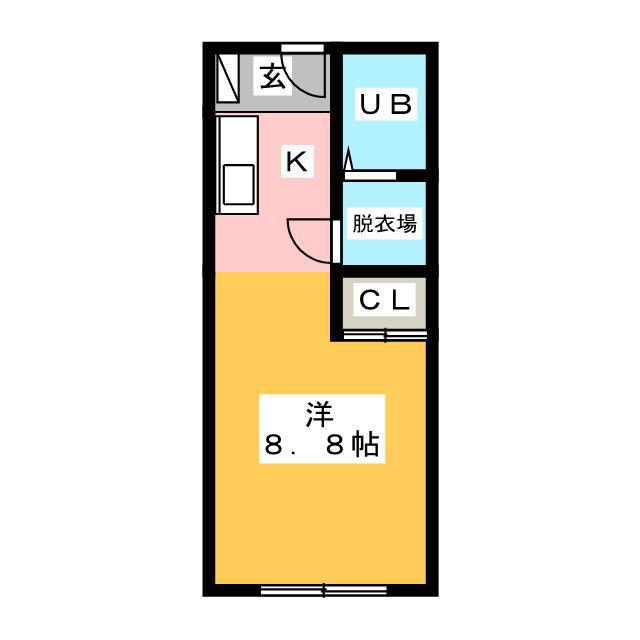 CHATELET ONE(ワンルーム/1階)の間取り写真