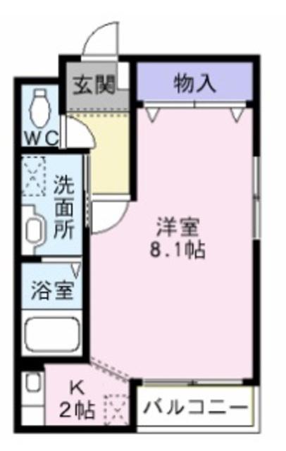 アズ・レイラ(1K/1階)の間取り写真