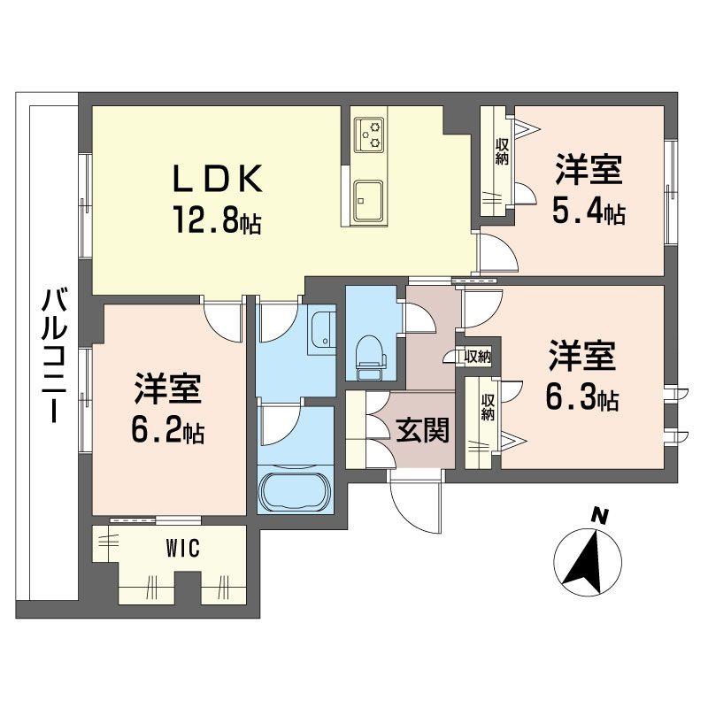 グレイスレジデンス(3LDK/2階)の間取り写真