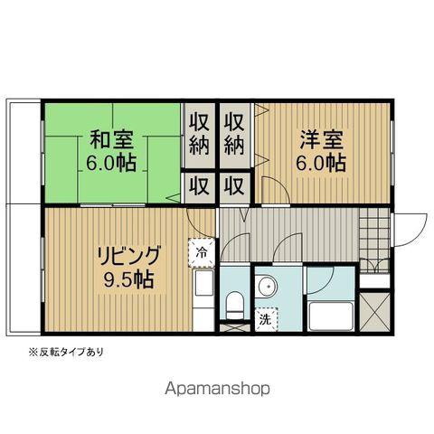 インペリアルパレスFUJIYA(2LDK/3階)の間取り写真