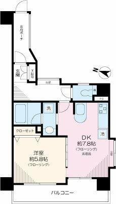 DRAGON MANSION 三ノ輪壱番館(1DK/4階)の間取り写真