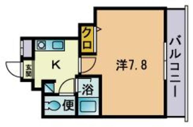リヴァージュ大手門(1K/6階)の間取り写真