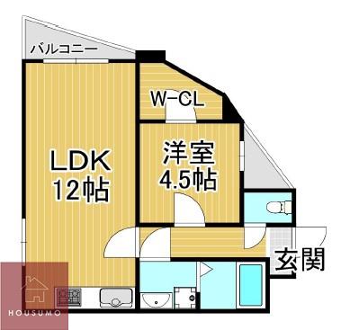 クリアコートU パートIII(1LDK/7階)の間取り写真