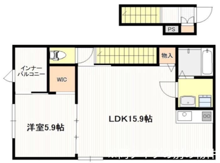 ボン・クレー和木(1SLDK/2階)の間取り写真
