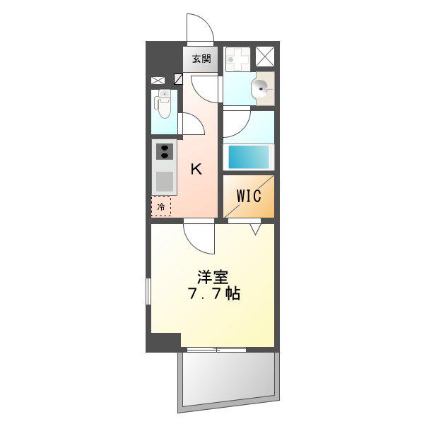 SOLEADO(1K/7階)の間取り写真
