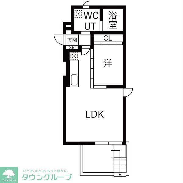 シエル中野坂上(1LDK/1階)の間取り写真