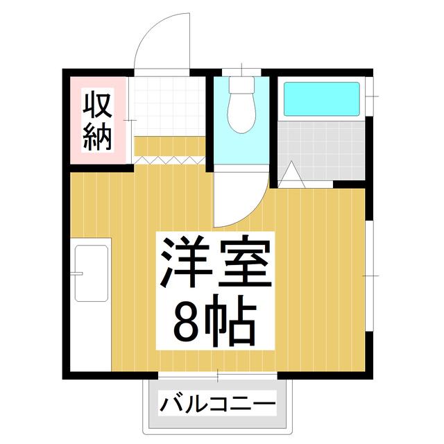 ハイツエム(ワンルーム/1階)の間取り写真