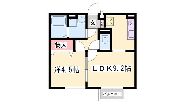 エンジェル(1LDK/1階)の間取り写真