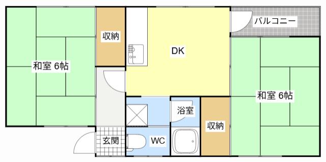 YAMAMOTO HEIM2(2DK/2階)の間取り写真