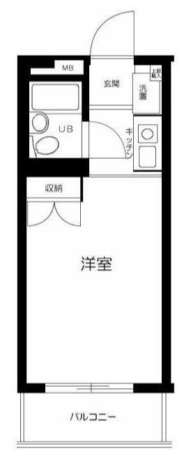 グローリア初穂大塚(ワンルーム/3階)の間取り写真
