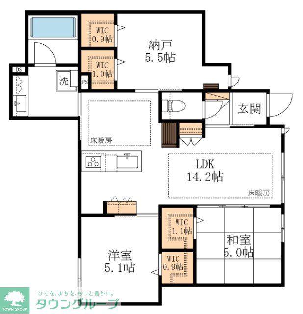 FORESTGRANDEI フォレストグランデワン(3LDK/1階)の間取り写真