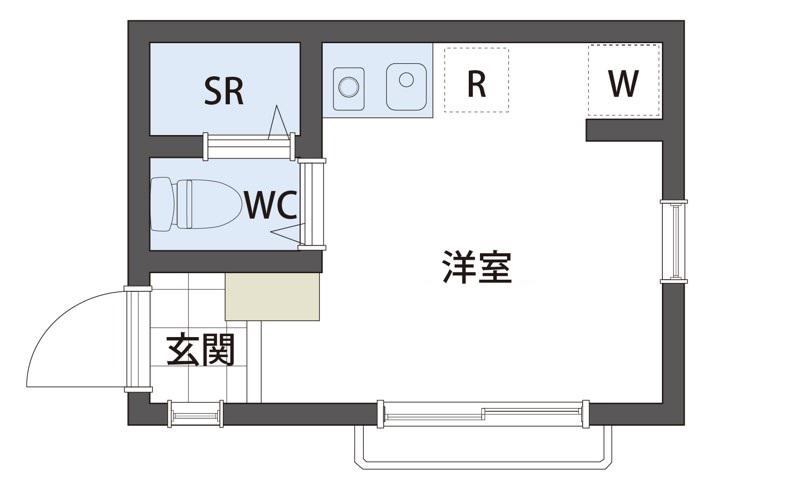 SIESTAVILLA清瀬(ワンルーム/2階)の間取り写真