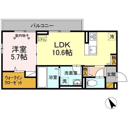 ルミナーレ(1LDK/2階)の間取り写真